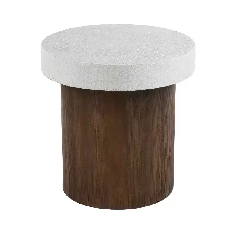 White Irregular MGO Side Table – 1 Piece, Indoor/Outdoor