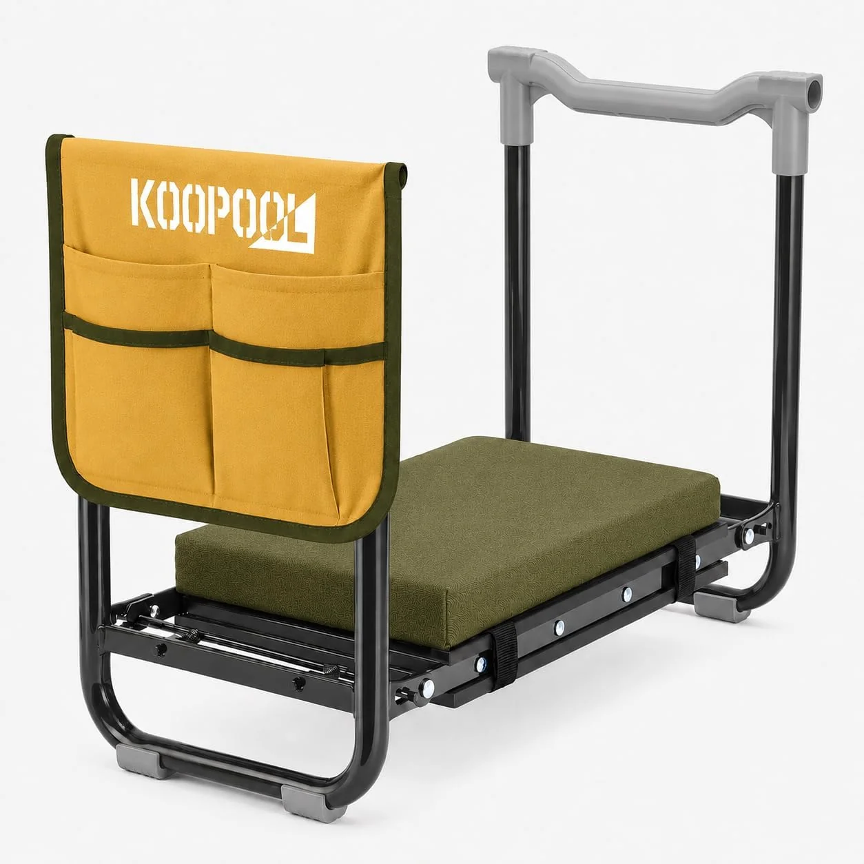 Foldable Garden Kneeler and Seat with EVA Pad and Tool Pouches