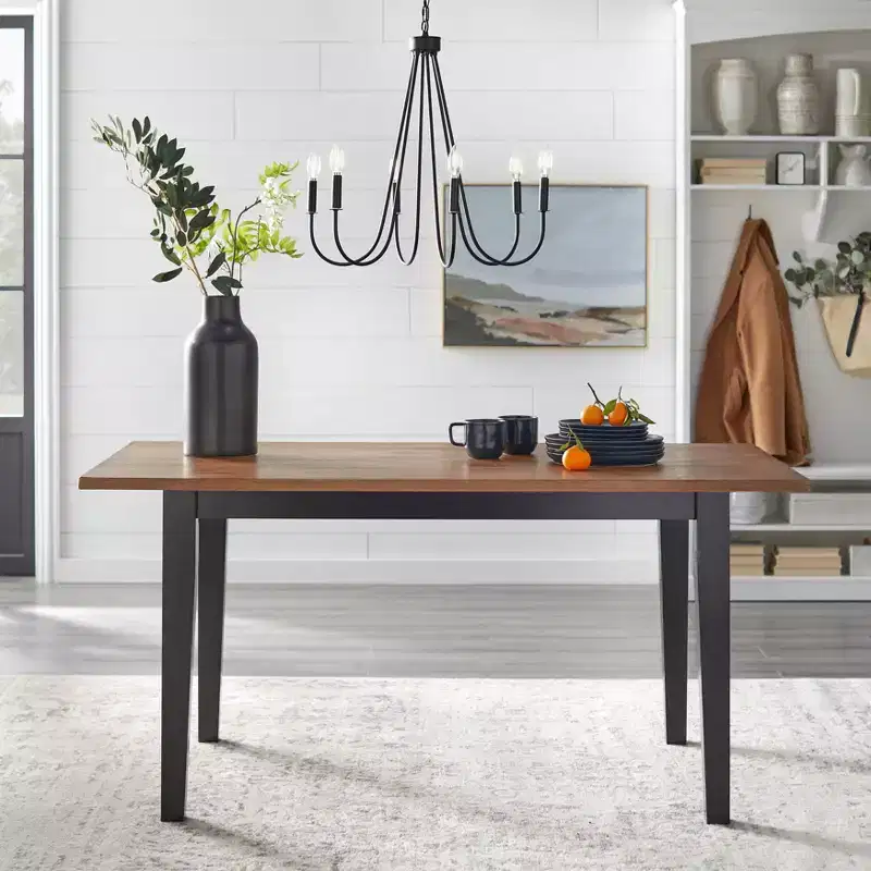 Solid Wood Farmhouse Rectangular Dining Table 60