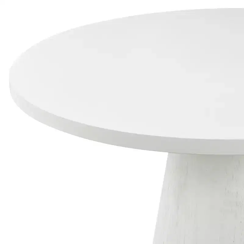 Whisen Retro Wood Top Frustum Pedestal Dining Table