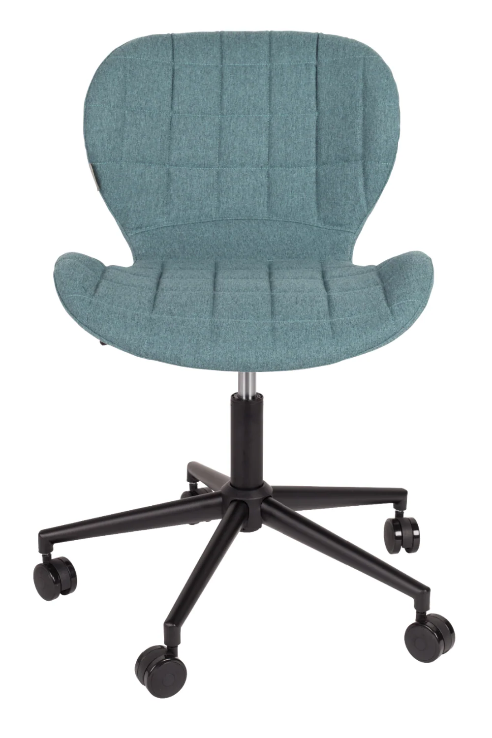 Blue Upholstered Bucket Office Chair