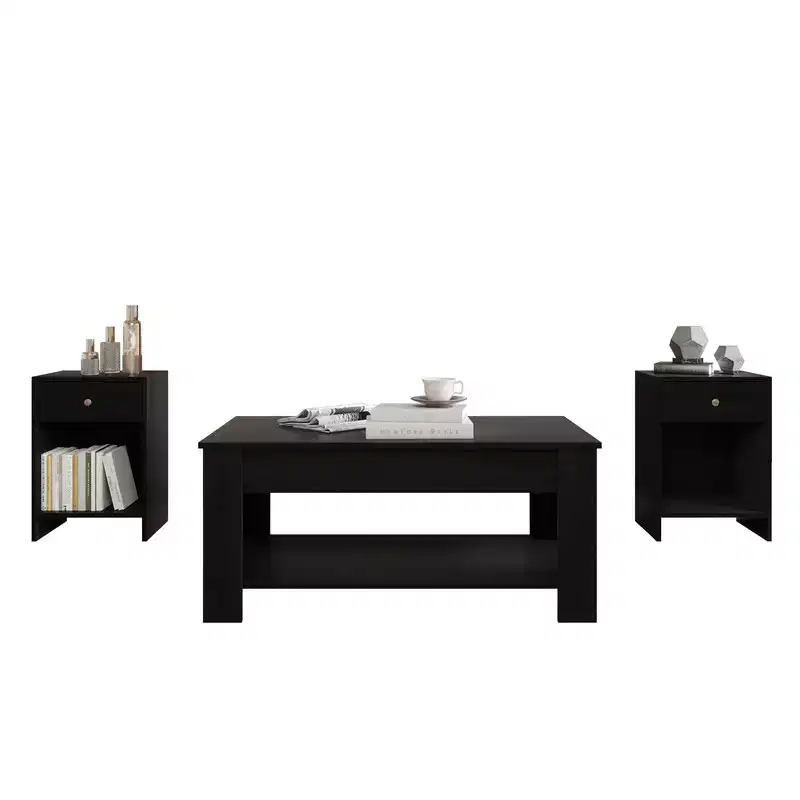 Home Design Magnolia 3 Piece Coffee Table Set