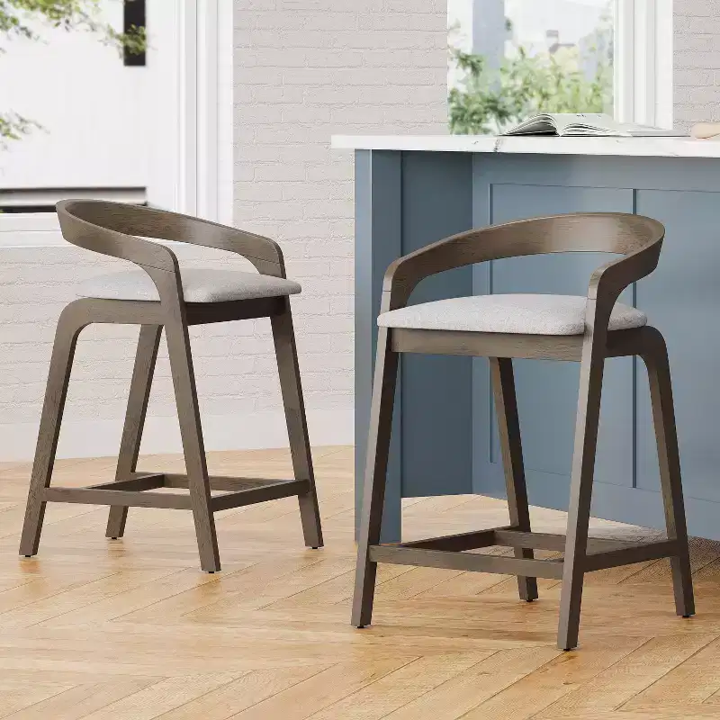 Contemporary 25.25 Rubberwood Counter Stools
