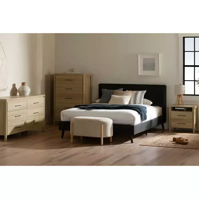 6 Drawer Double Dresser Natural Ash