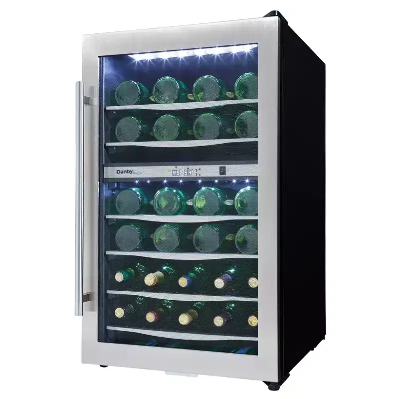 Danby 38 Bottle Free-Standing Wine Cooler in Stainless Steel DWC040A3BSSDD
