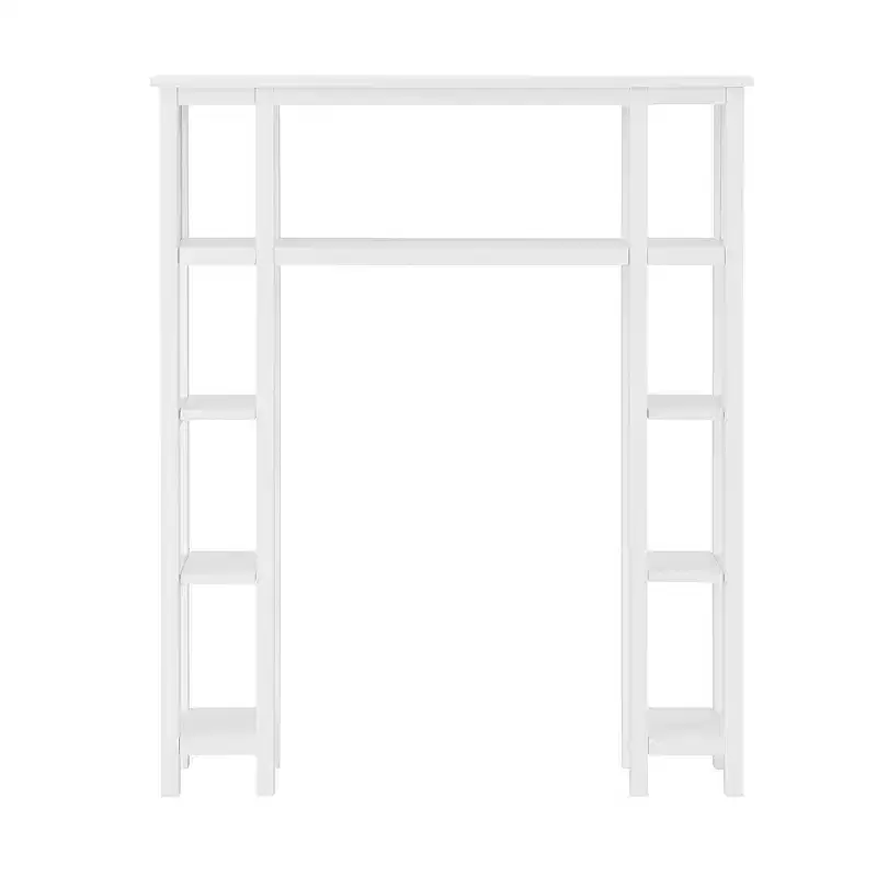 Coventry Bathroom Over the Toilet Open Shelving Unit with Shelves White - Alaterre Furniture