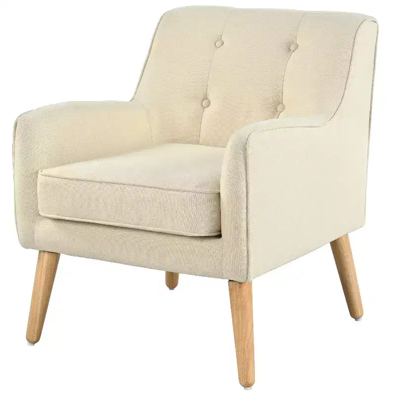 Christopher Knight Home Calix Mid-Century Modern Button Tufted Upholstered Accent Chair