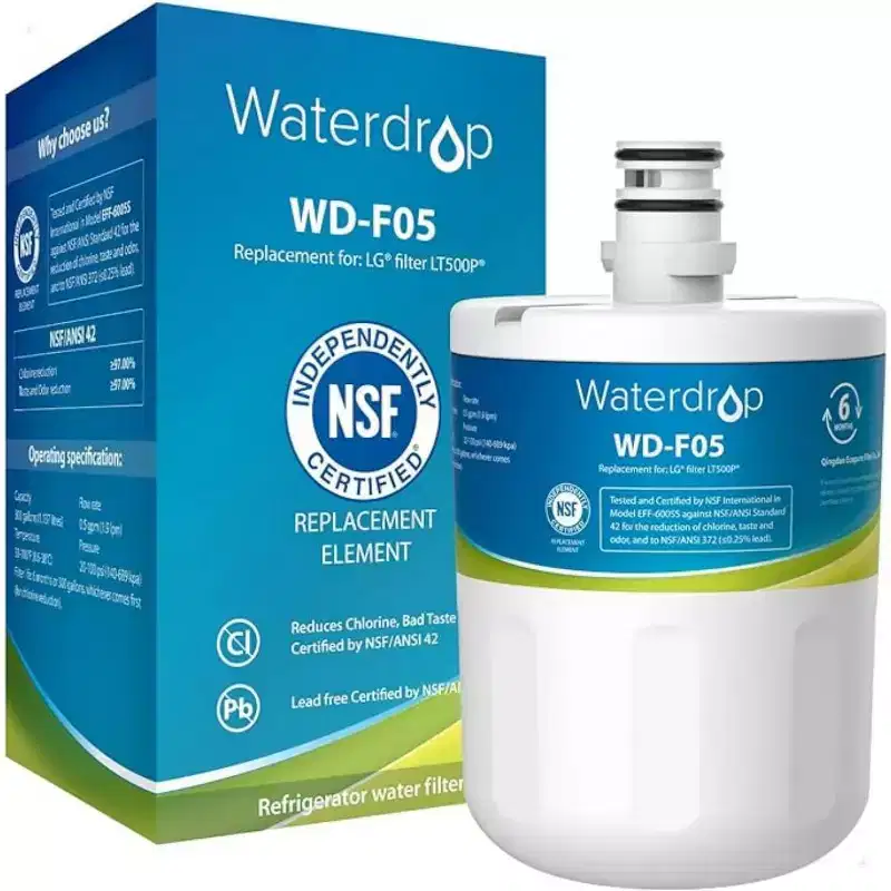 Waterdrop 5231JA2002A Refrigerator Water Filter, Replacement for LG LT500P, GEN11042FR-08, ADQ72910911, Kenmore 9890, 46-9890(1 Pack)