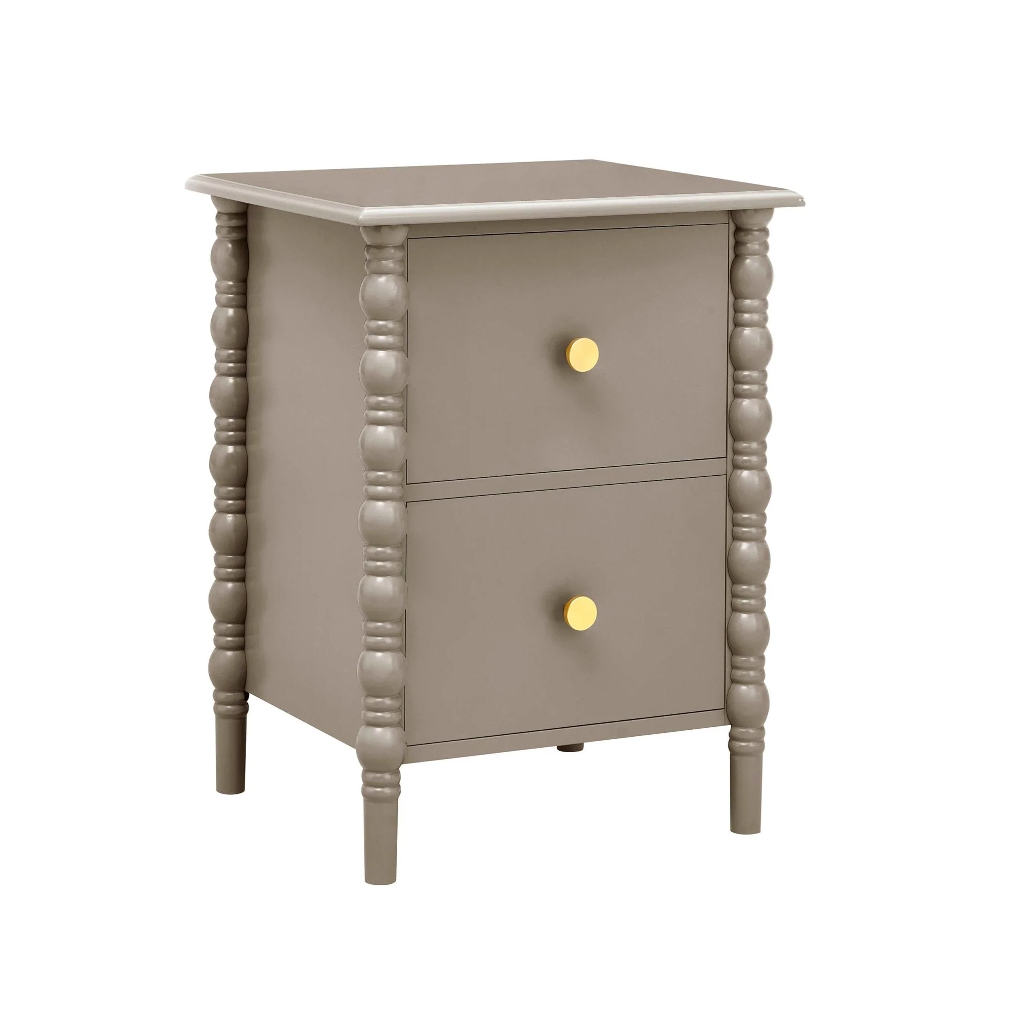 2 Drawer Bedside Table - Taupe