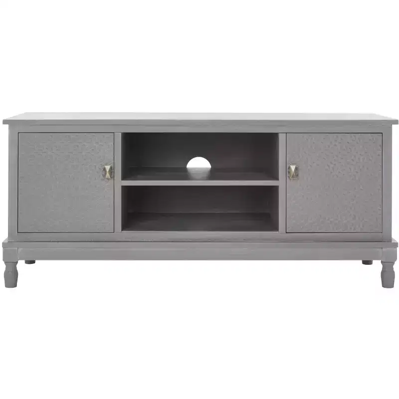 Halton 2 Door 1 Shelf Media Stand - MED5706 - White Wash Grey - Safavieh
