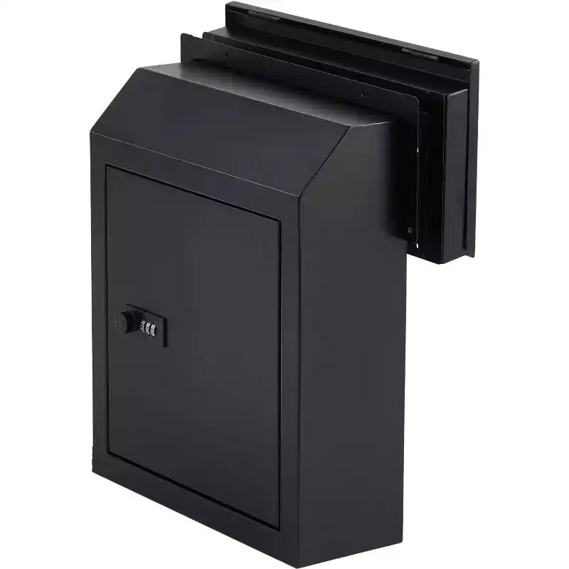 Steel Locking Wall Mount Mailbox with Key Lock for Outdoor Use