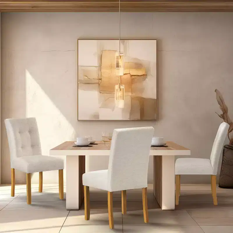 HomePop Set of 2 Tufted Back Dining Chairs Plywood Frame, Capacity