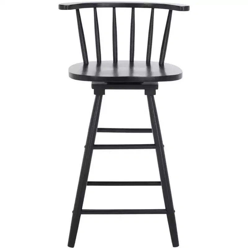 Swivel Counter Stool, Rubberwood, Low Back – 36