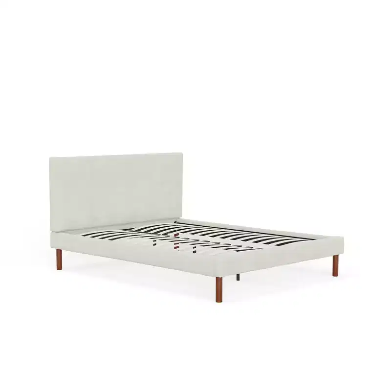 eLuxury Upholstered Bailey Bed with Headboard