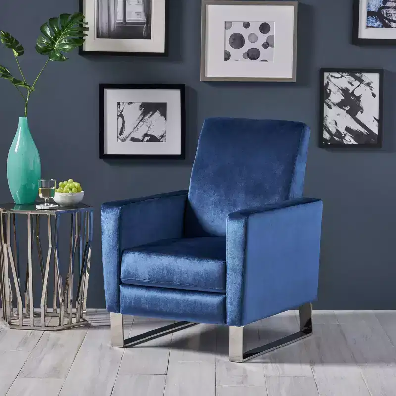 Modern Push Back High Leg Recliner
