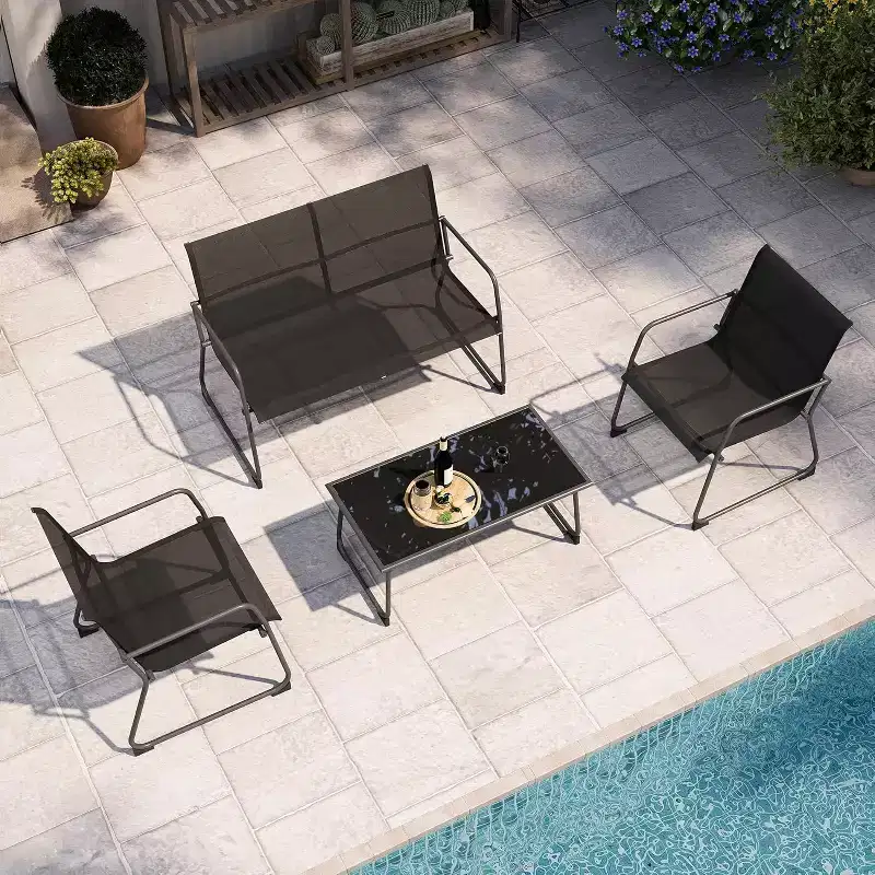 LAUSAINT HOME 4 Pieces Outdoor Patio Furniture