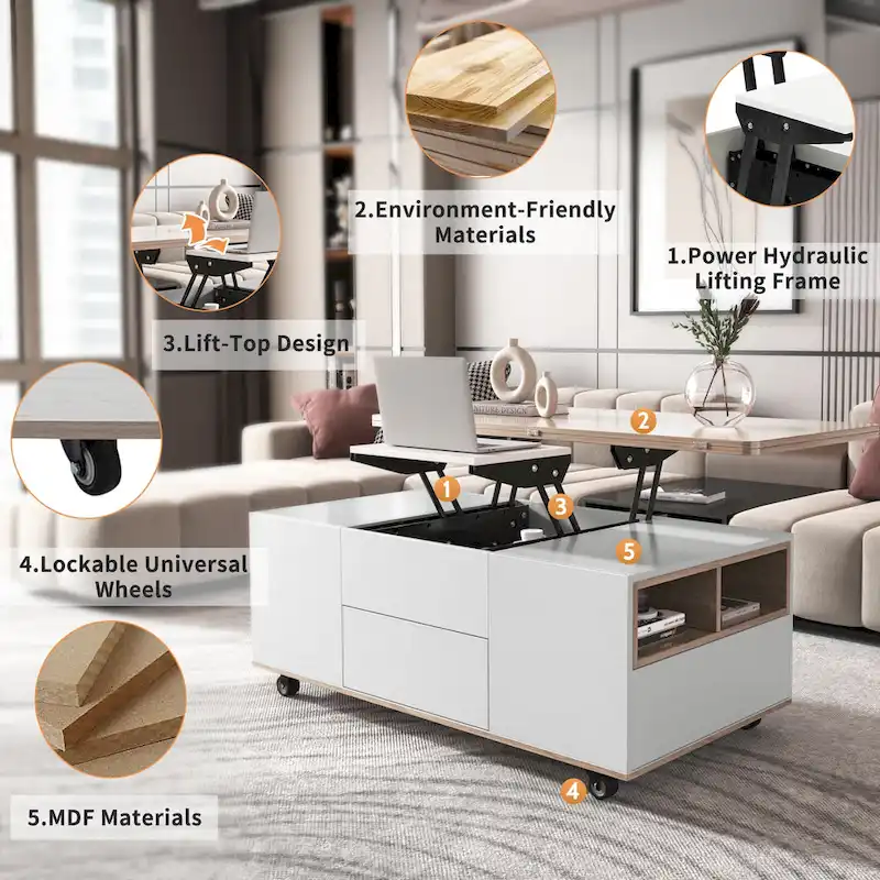 Modern Lift Top Coffee Table