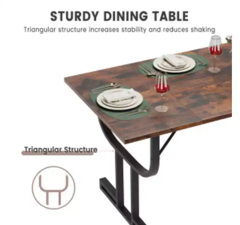 Long Dining Table with Wine Glass Legs (PB Board + Iron)