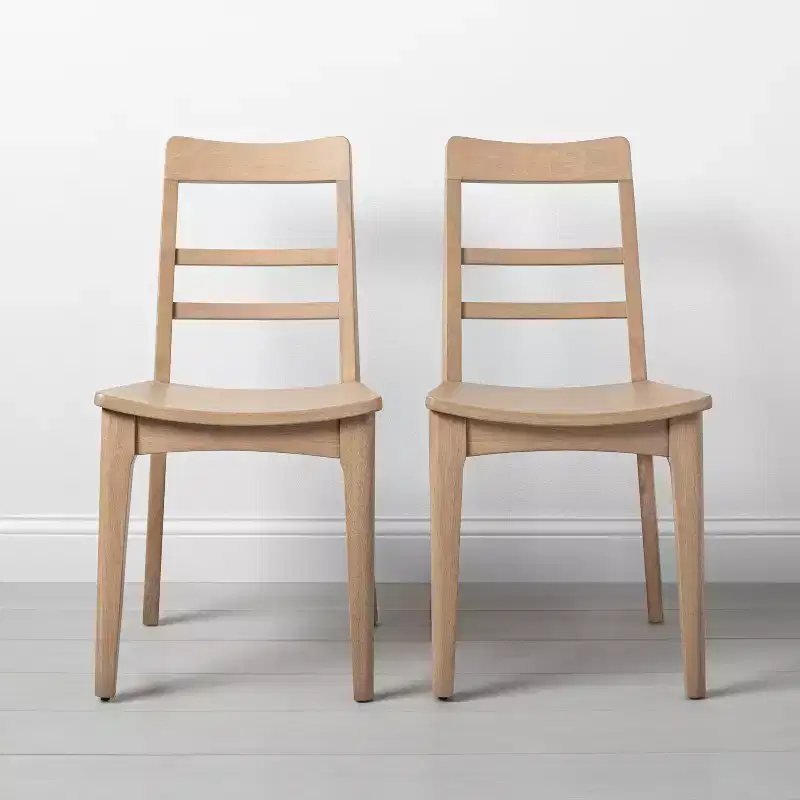 2pk Wood Ladder Back Dining Chair Set - Hearth & Hand with Magnolia