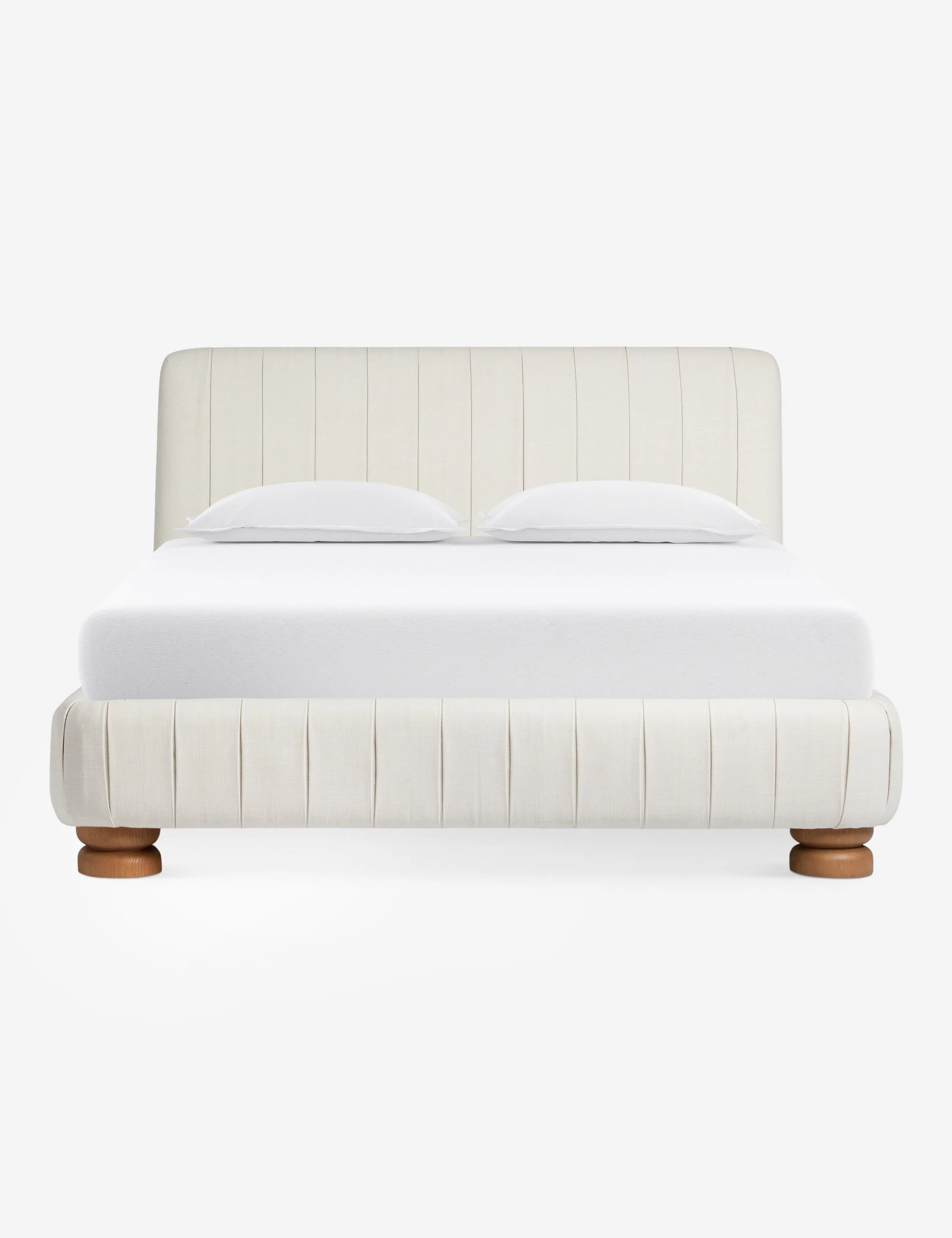Bed Our bed offers modern lines with a flourish. The headboard and bed frame feature pleated slits for a look that’s layered yet clean