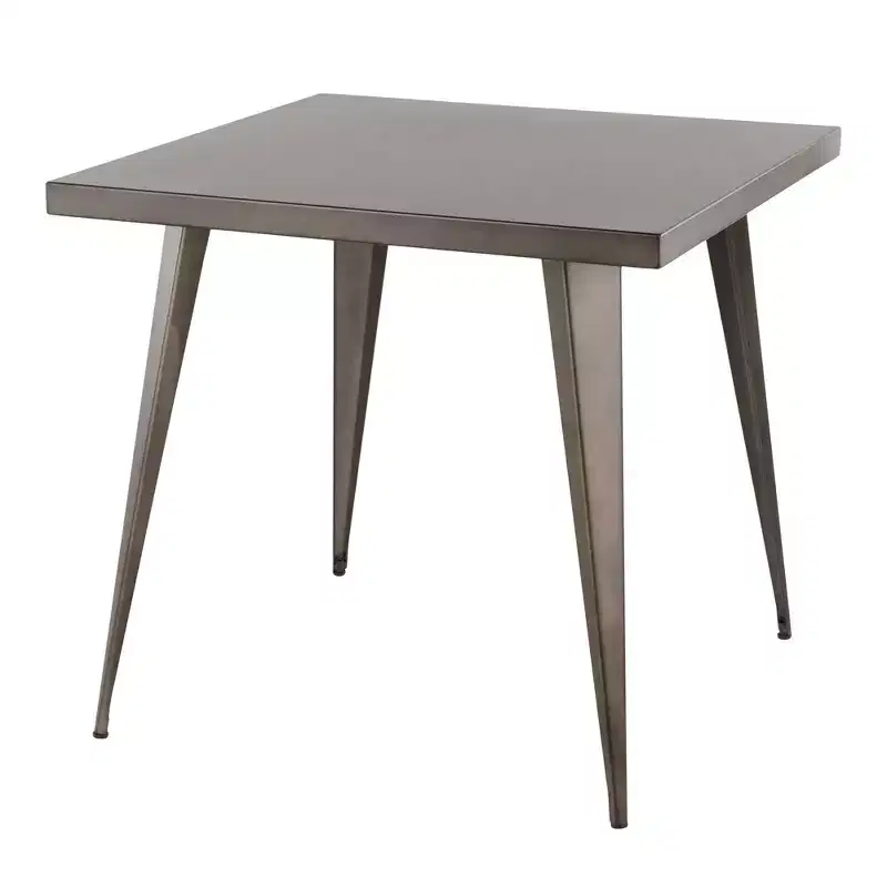 Square Dining Table Kitchen Table Industrial Dining Table in Antique for Dining Room