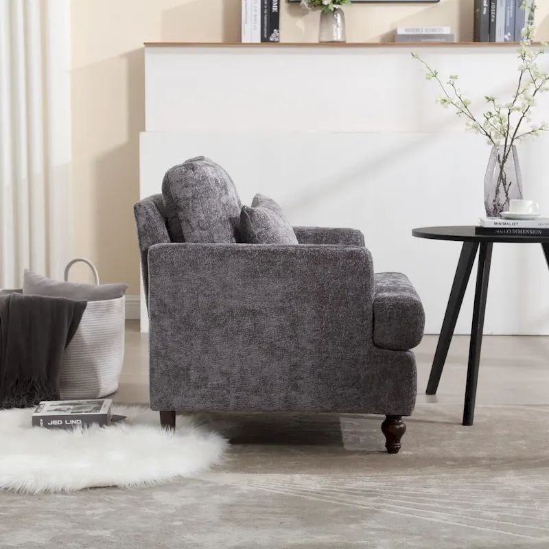 Wooden Frame Armchair, Modern Accent Chair Lounge Chair