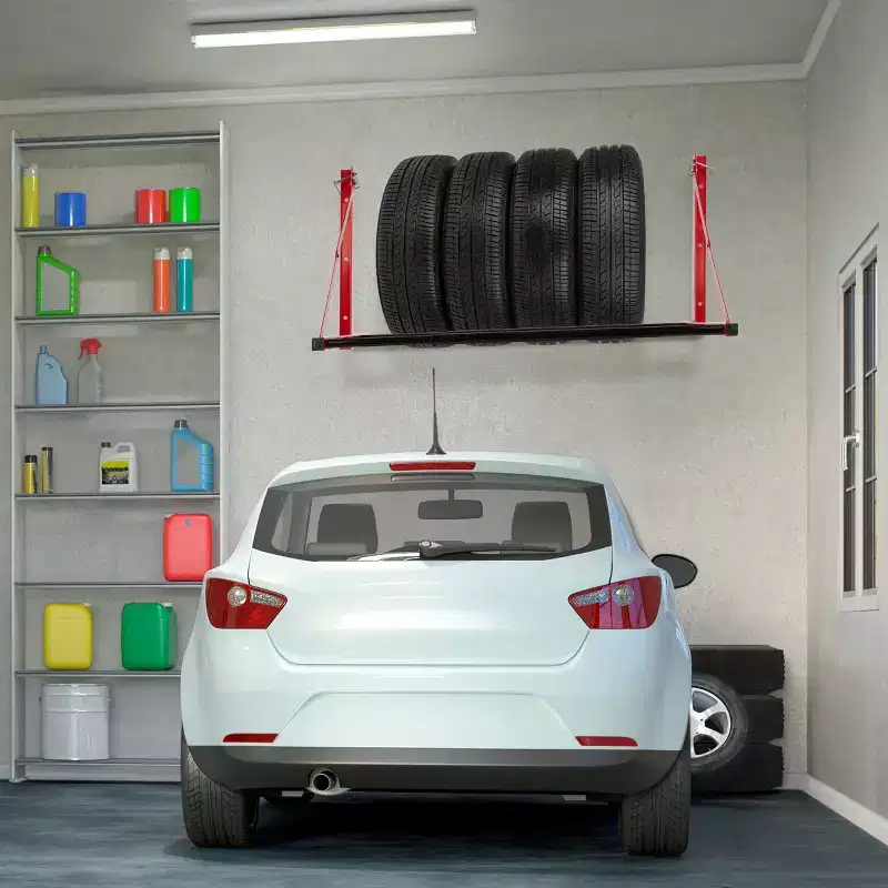 32 to 50in Adjustable Tire Storage Rack