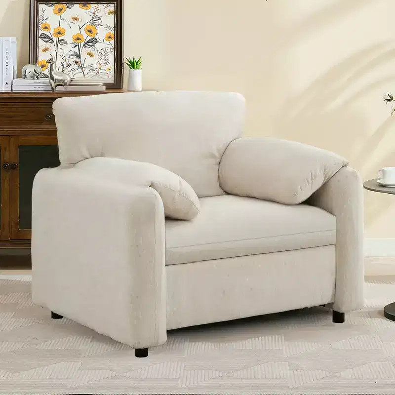 Modern 39 Chenille Upholstered Accent Chair