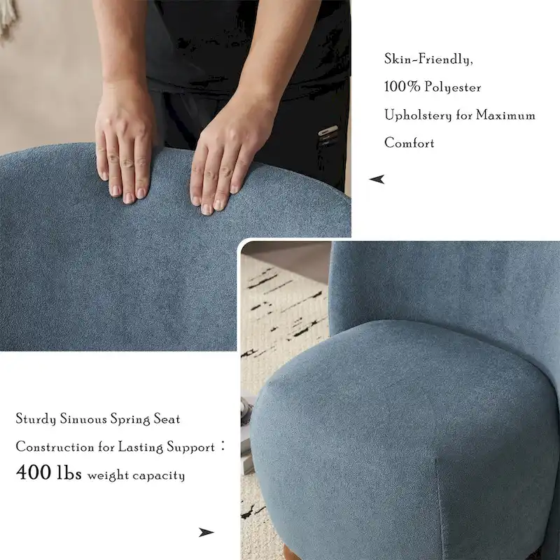 Christopher Knight Home - Eliana Modern Teddy Fabric Accent Chair with Curved Backrest and Legs