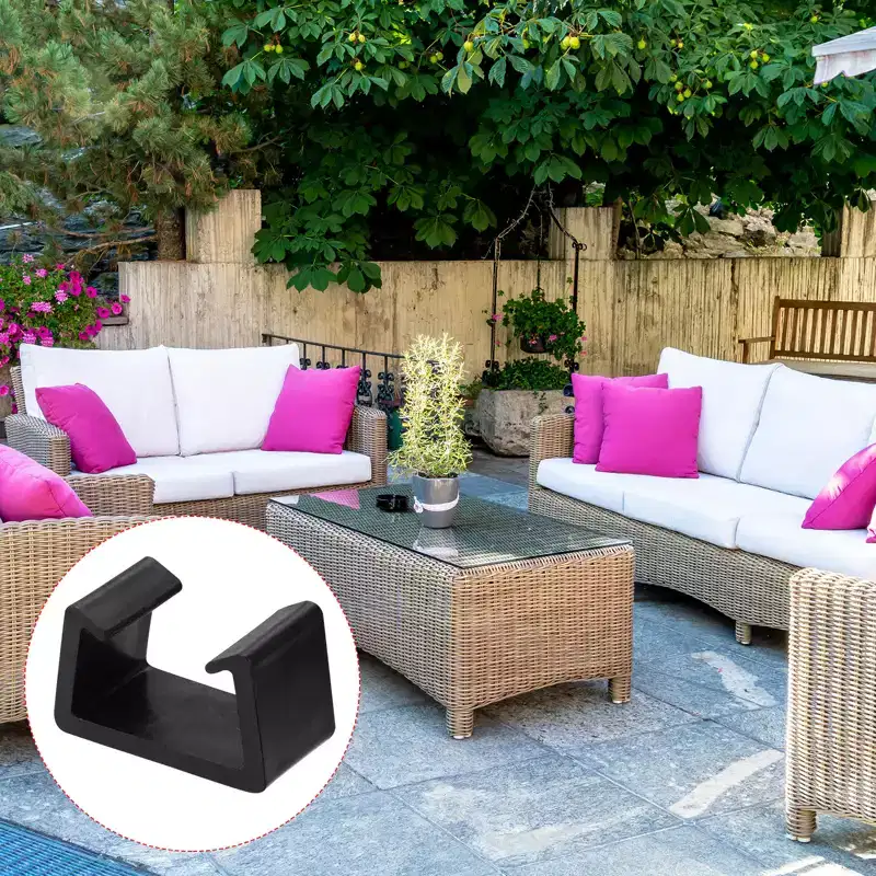 Unique Bargains Outdoor Patio Sofa Fixed Connection Chair Fasteners Furniture Clip Black