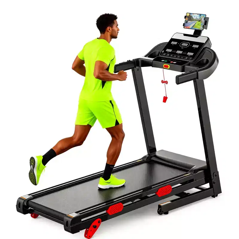 3.75HP Quiet Treadmill with Incline, 0.69 MPH Speed, 330 lb Capacity, LED Display & Bluetooth