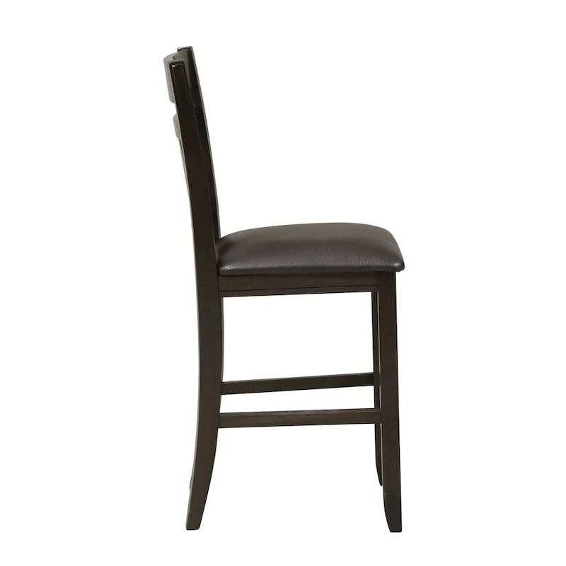 Industrial Counter Height Pub Table with 2 PU Upholstered Stools