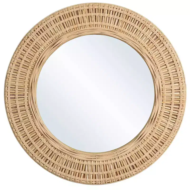 Bamboo Breeze Natural Woven Framed Wall Mirror Brown - StyleCraft