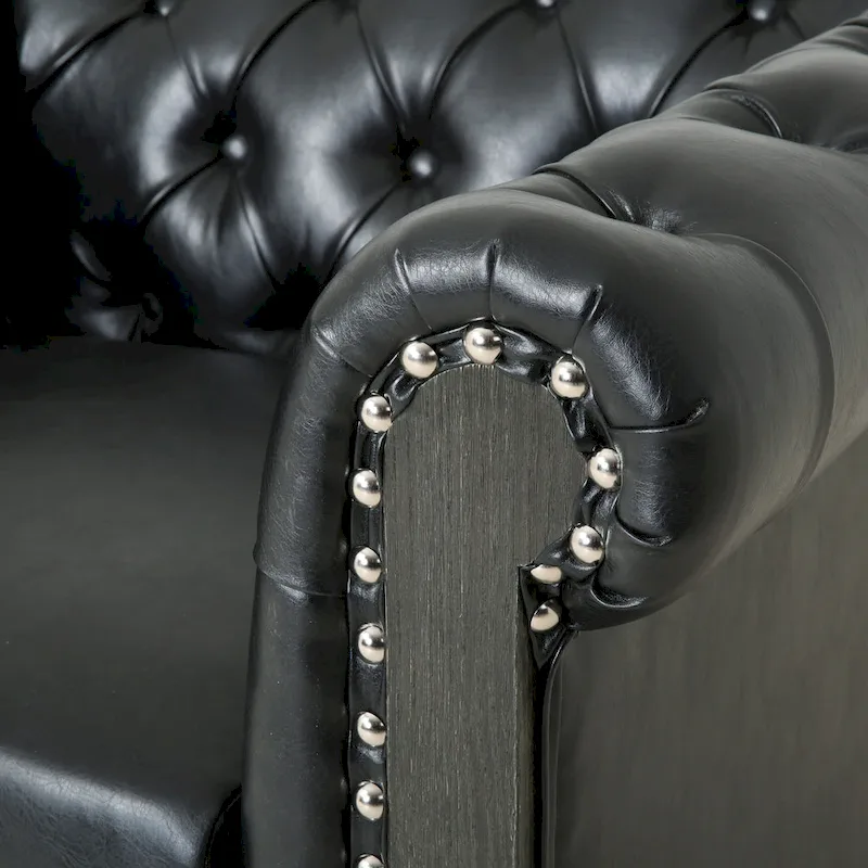 Castalia Chesterfield Tufted Club Chair by Christopher Knight Home - 39.00 L x 33.50 W x 28.00 H
