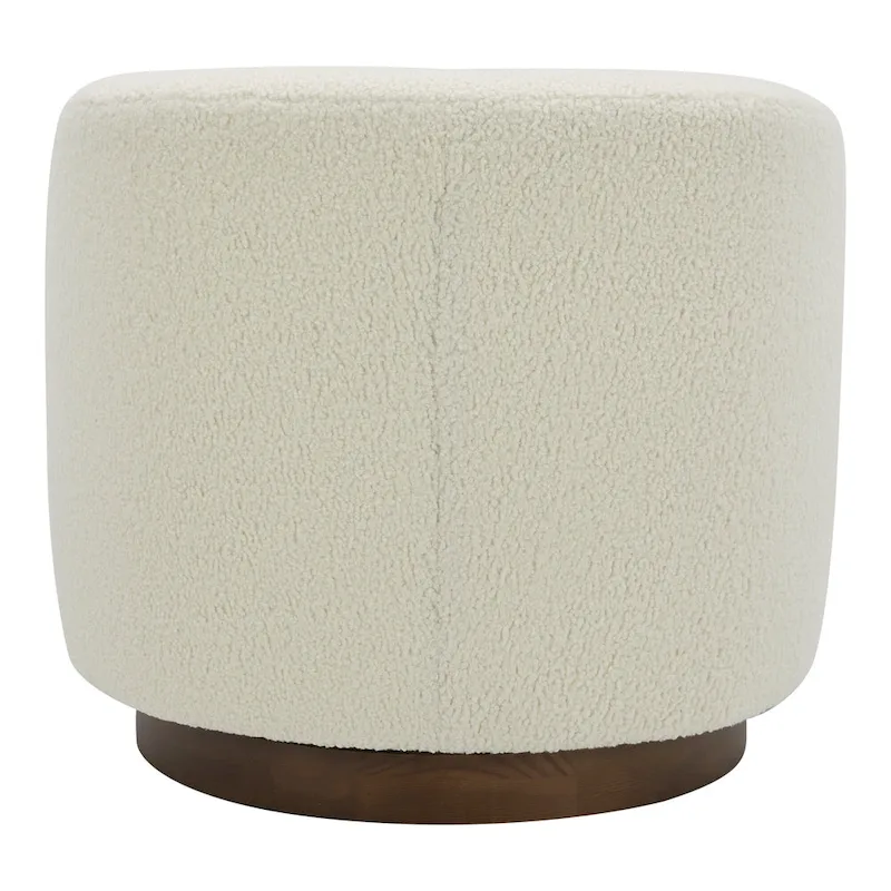Aurelle Home Modern Upholsted Swivel Barrel Chair
