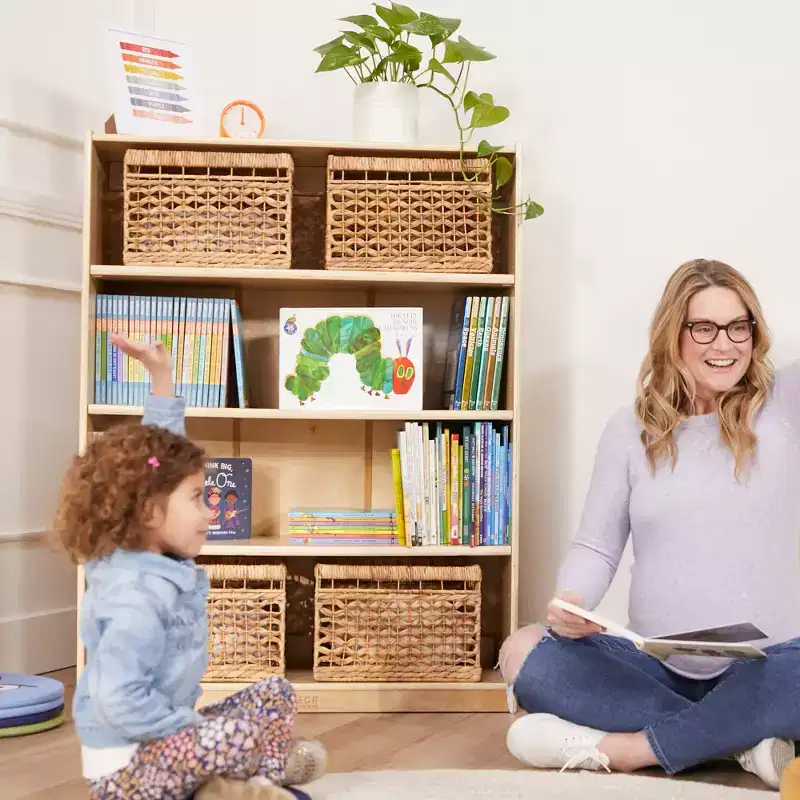 ECR4Kids Wooden Classic Bookcase with Adjustable Shelves, 48in, Classroom Bookshelf