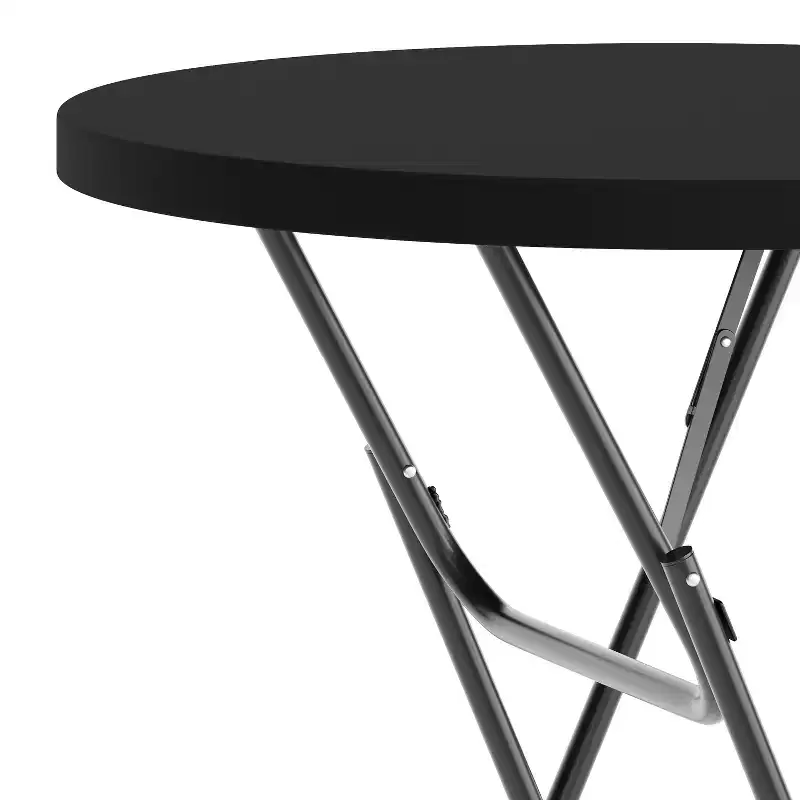 Flash Furniture 2.6-Foot Round Plastic Bar Height Folding Table