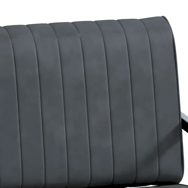PU Leather Accent Chair with Padded Backrest