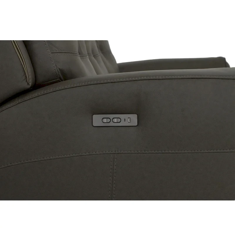 Top Grain Leather Power Reclining Sofa with Power Headrests and Zero Gravity