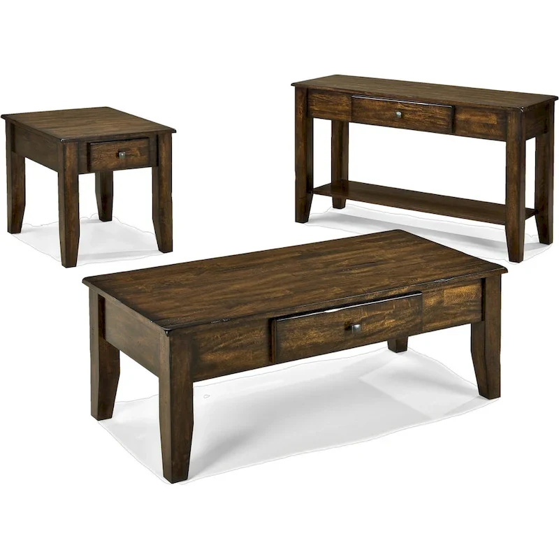 49-Inch Wide Console Table with Shelf in Raisin