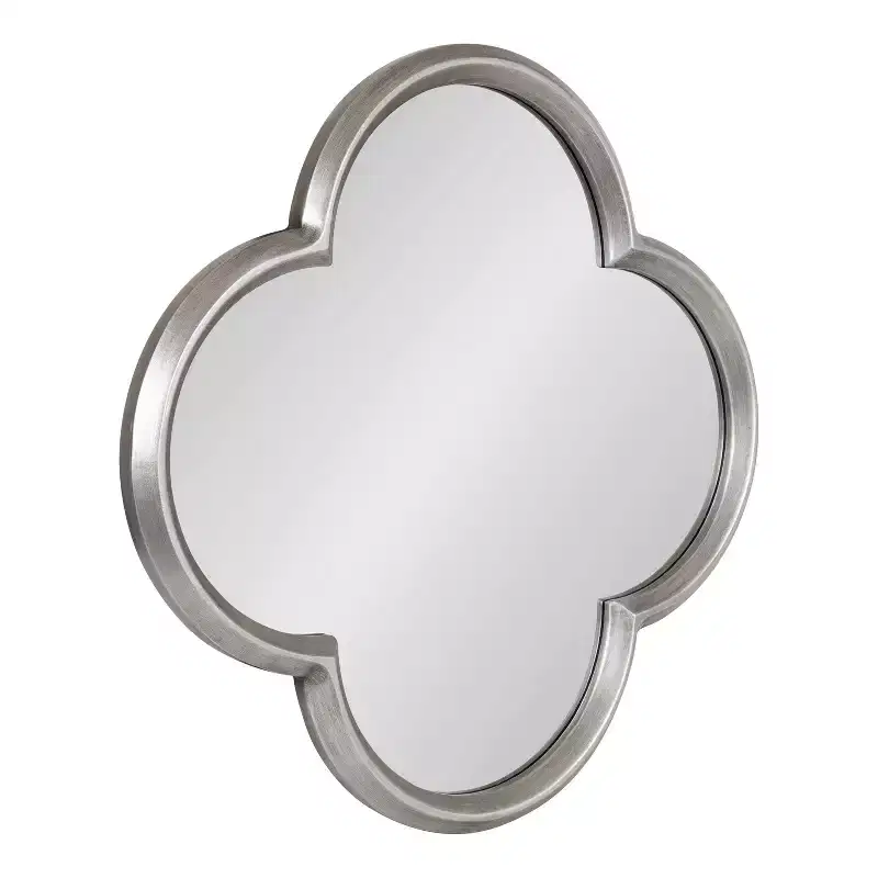 Scalloped MDF Wall Mirror 28x28 Silver