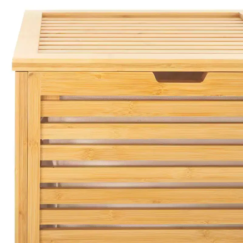Lahiri 2 Compartment Laundry Basket with Liner - STG1904 - Natural/Beige - Safavieh