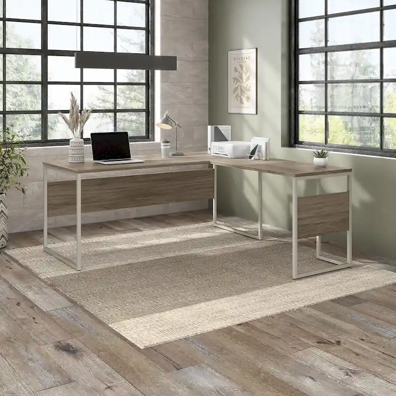 Hybrid 72W x 30D L Shaped Table Desk by Bush Business Furniture