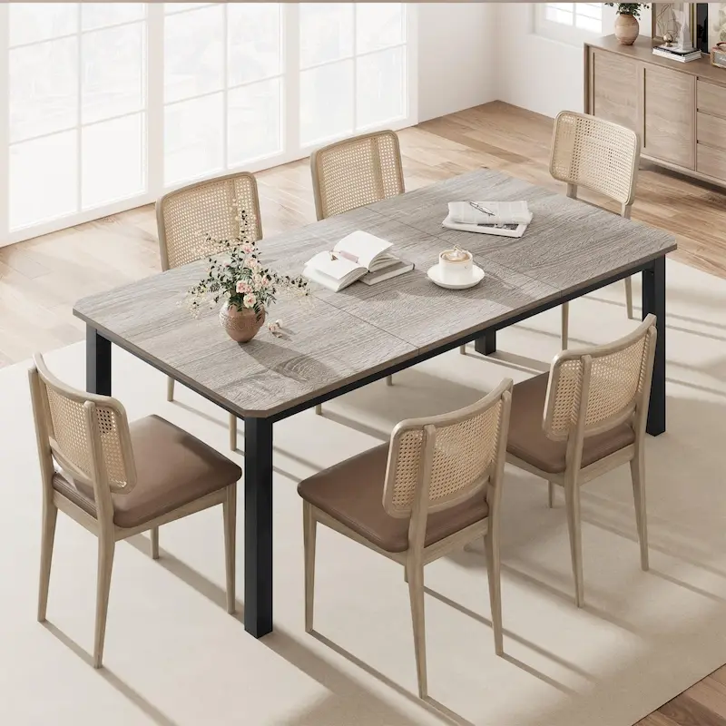 Industrial Dining Table for 6-8 People