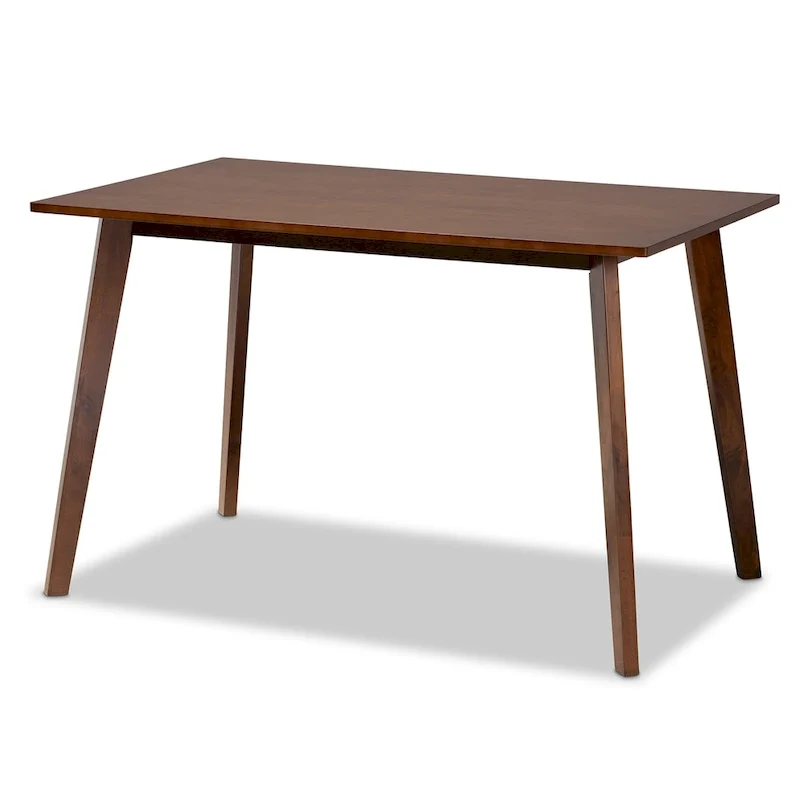Mid-Century Modern Transitional Rectangular Wood Dining Table