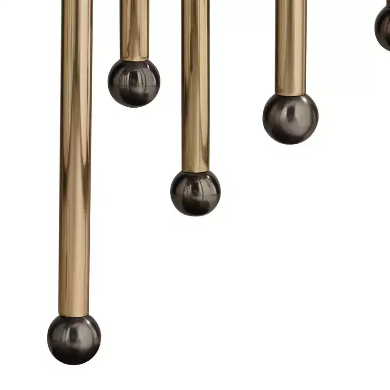 Gold Metal Console Table with Raindrop Strands 48''L x 13.75''W