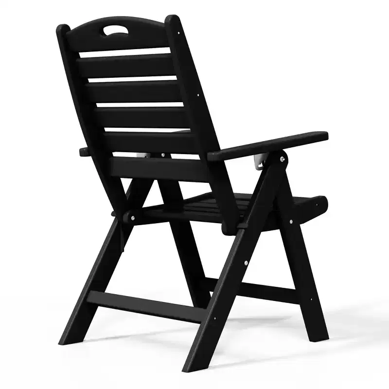 WestinTrends Malibu HDPE Adjustable Highback Folding Patio Dining Chair