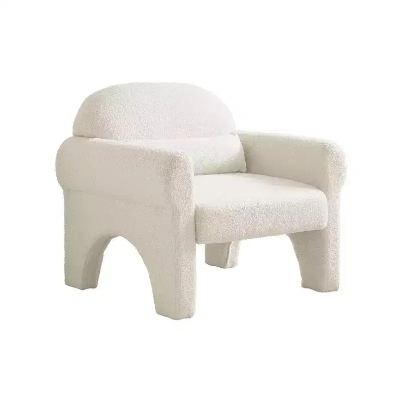Modern Boucle Upholstered 2 Piece Set/Loveseat/1 Seat Sofa Couches with Armrests, and Tufted Legs 4A - ModernLuxe