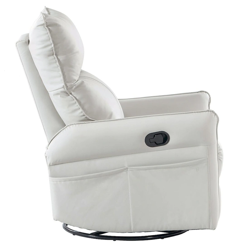 Modern PU Leather Rocker Seating Glider Swivel Recliner Chair