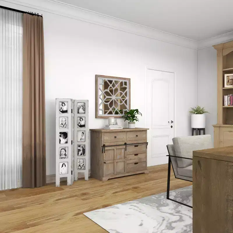 Farmhouse Chinquapin Wood Rectangle Room Divider Screen White - Olivia & May